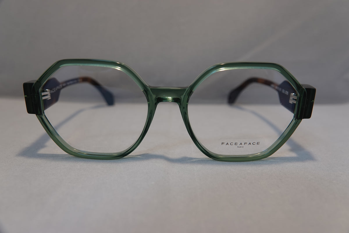 FACE À FACE WIDE 2 Sea Green Eyeglasses | Ann's Eyewear