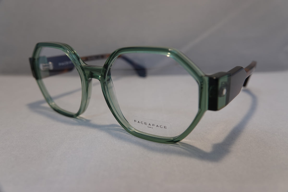 FACE À FACE WIDE 2 Sea Green Eyeglasses | Ann's Eyewear